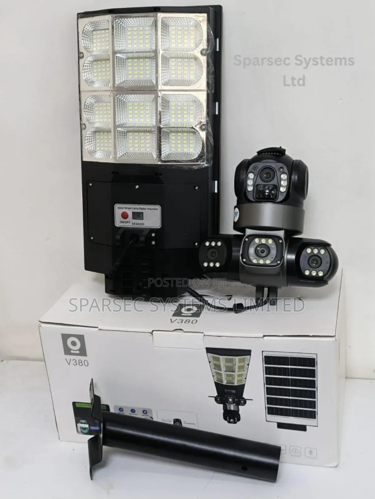 Triple Lens Solar Streetlights Cameras 4g