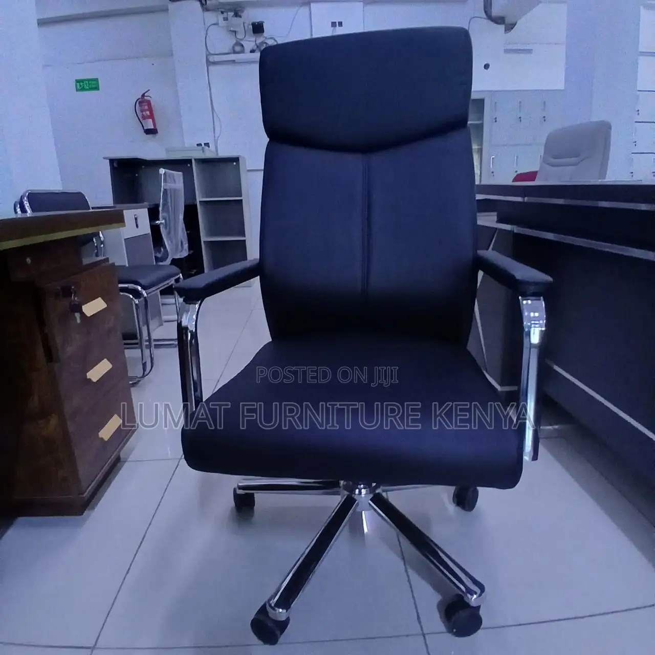 Leather High Back Secretarial Seat