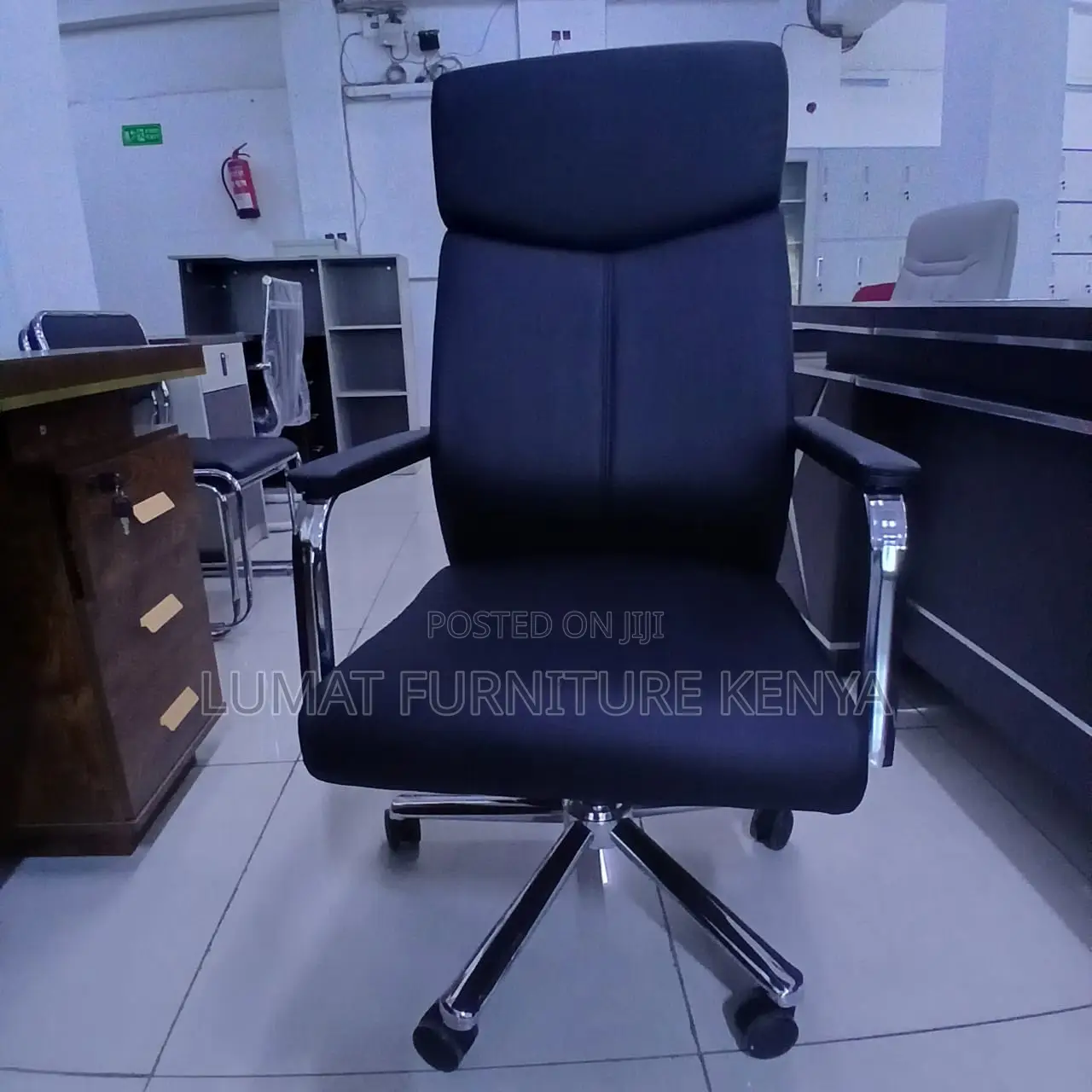 Leather High Back Secretarial Seat