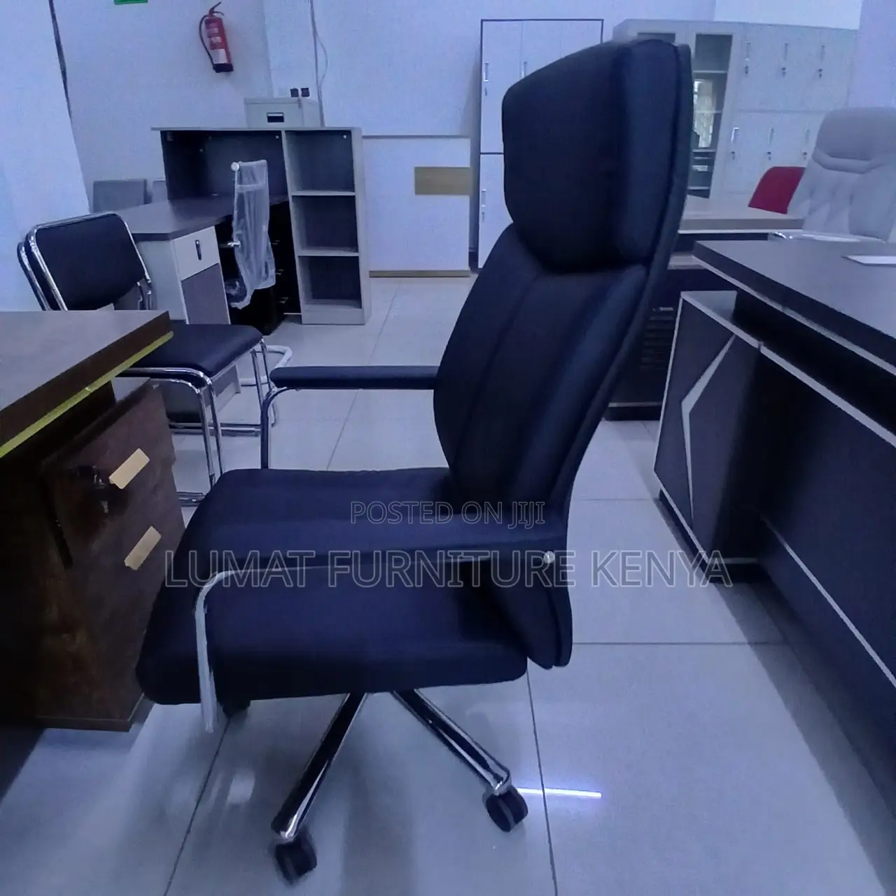 Leather High Back Secretarial Seat