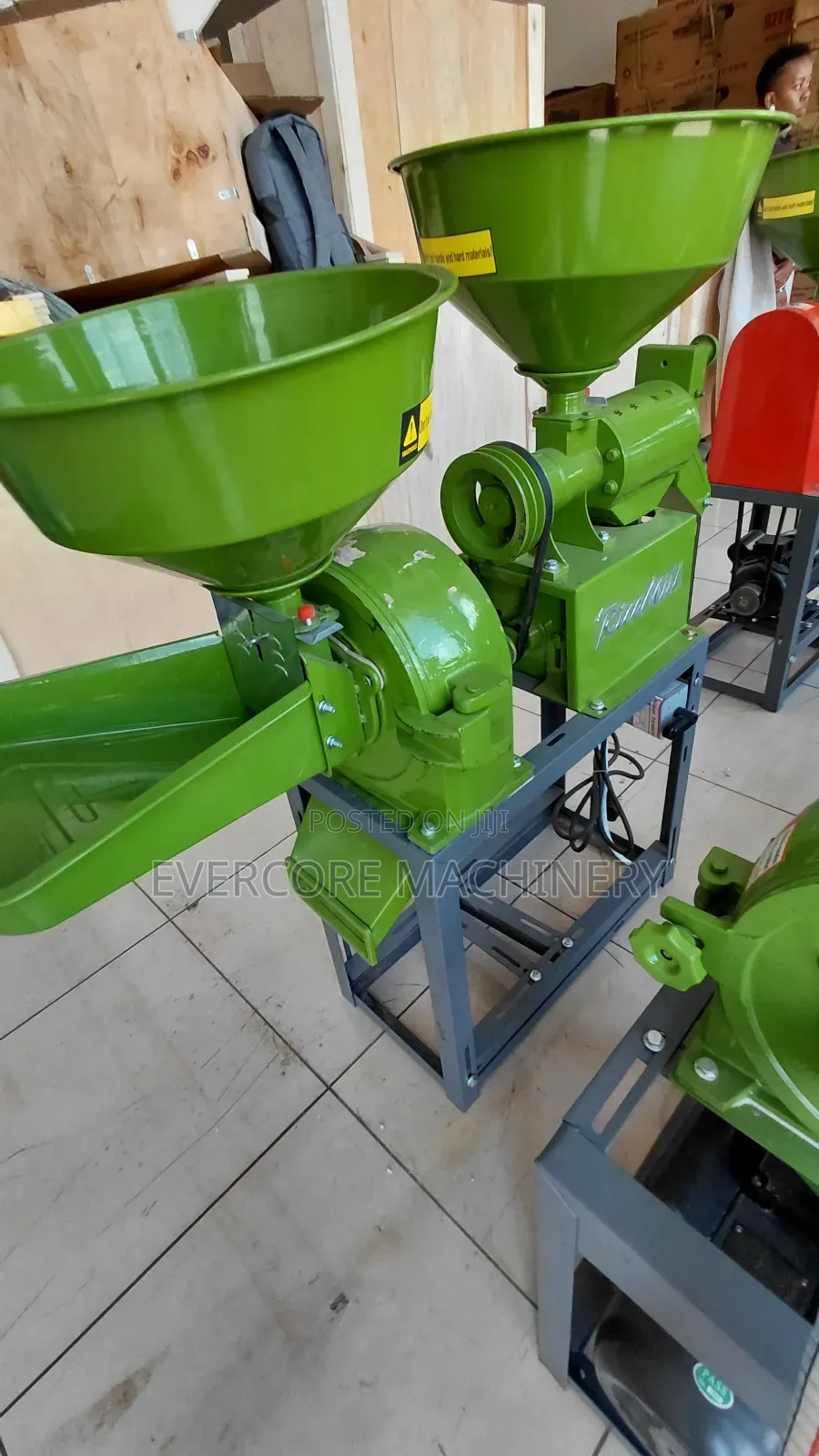 Heavy Duty Combined Rice Milling Machine With Motor.