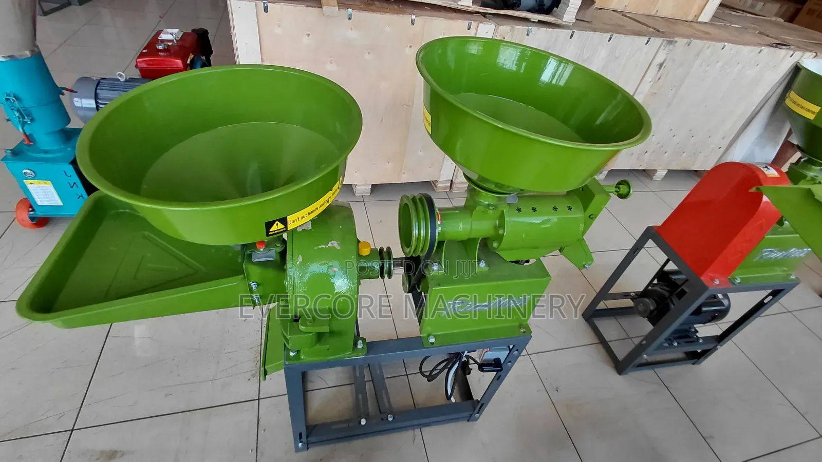 Heavy Duty Combined Rice Milling Machine With Motor.