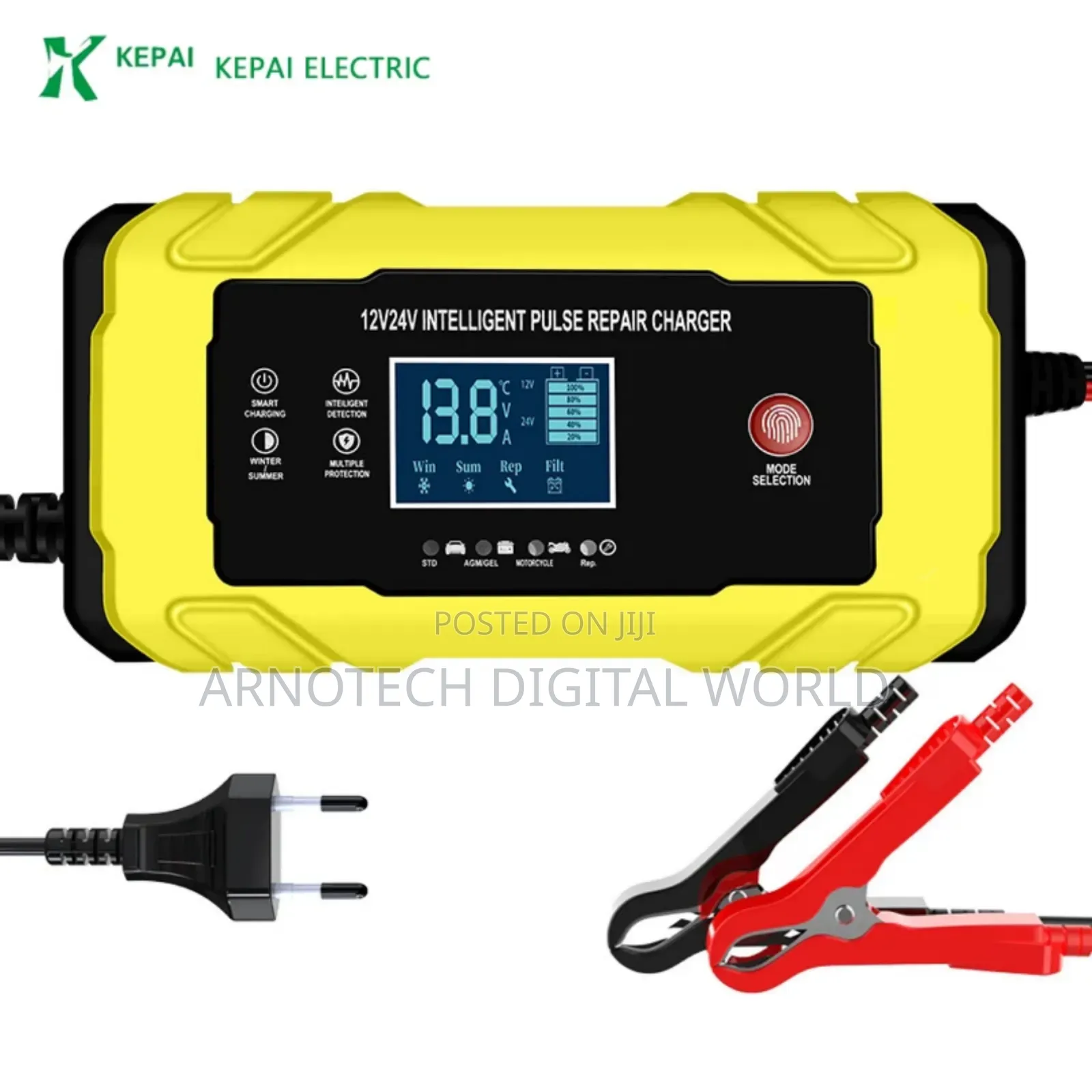 12v/24v-10a Intelligent Pulse Repair Battery Charger