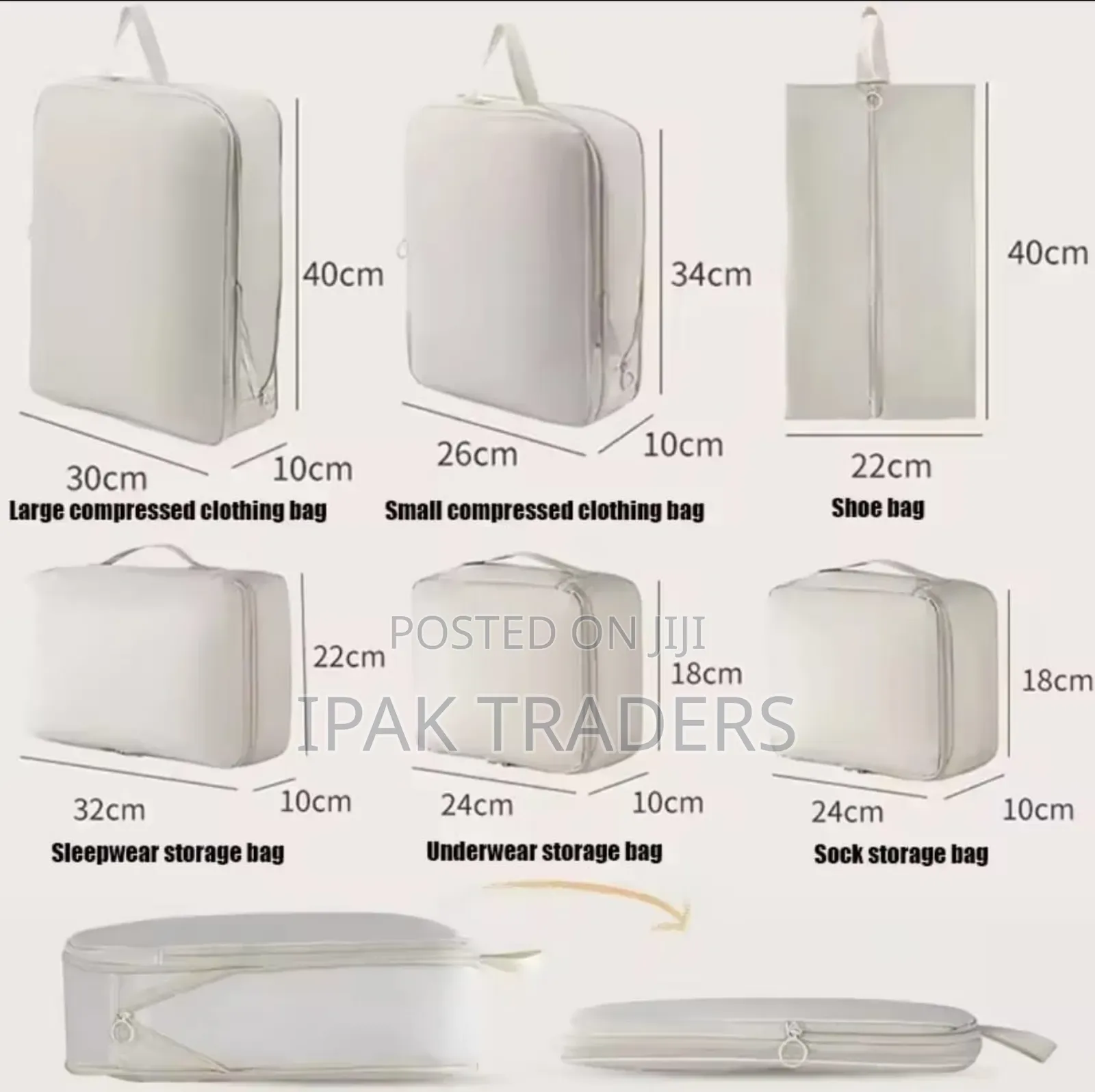 *6pcs Set Compressible Luggage Travel Bags*