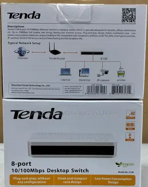 Tenda 8 Port 10/100mbps Desktop Switch
