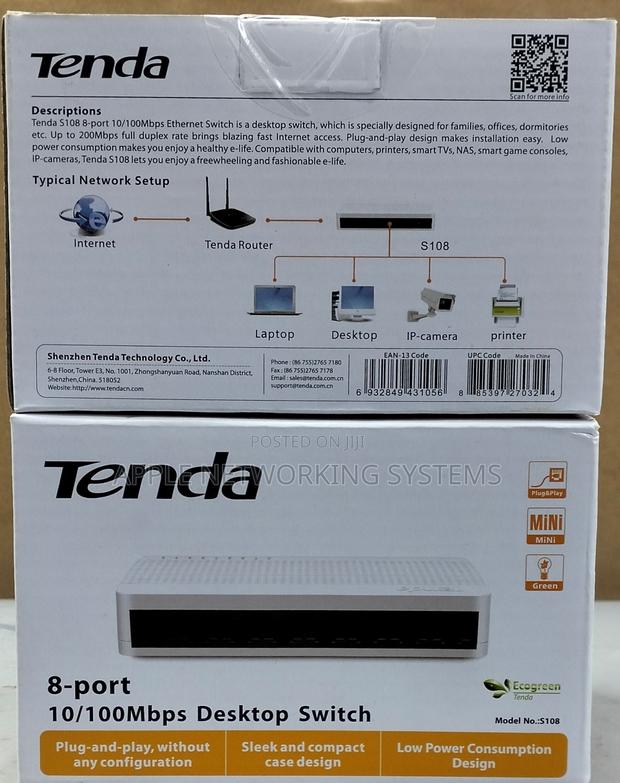Tenda 8 Port 10/100mbps Desktop Switch - main view