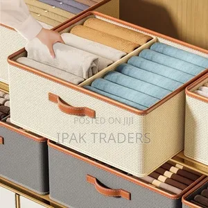 *Versatile Foldable Double Compartment Closet Organizer
