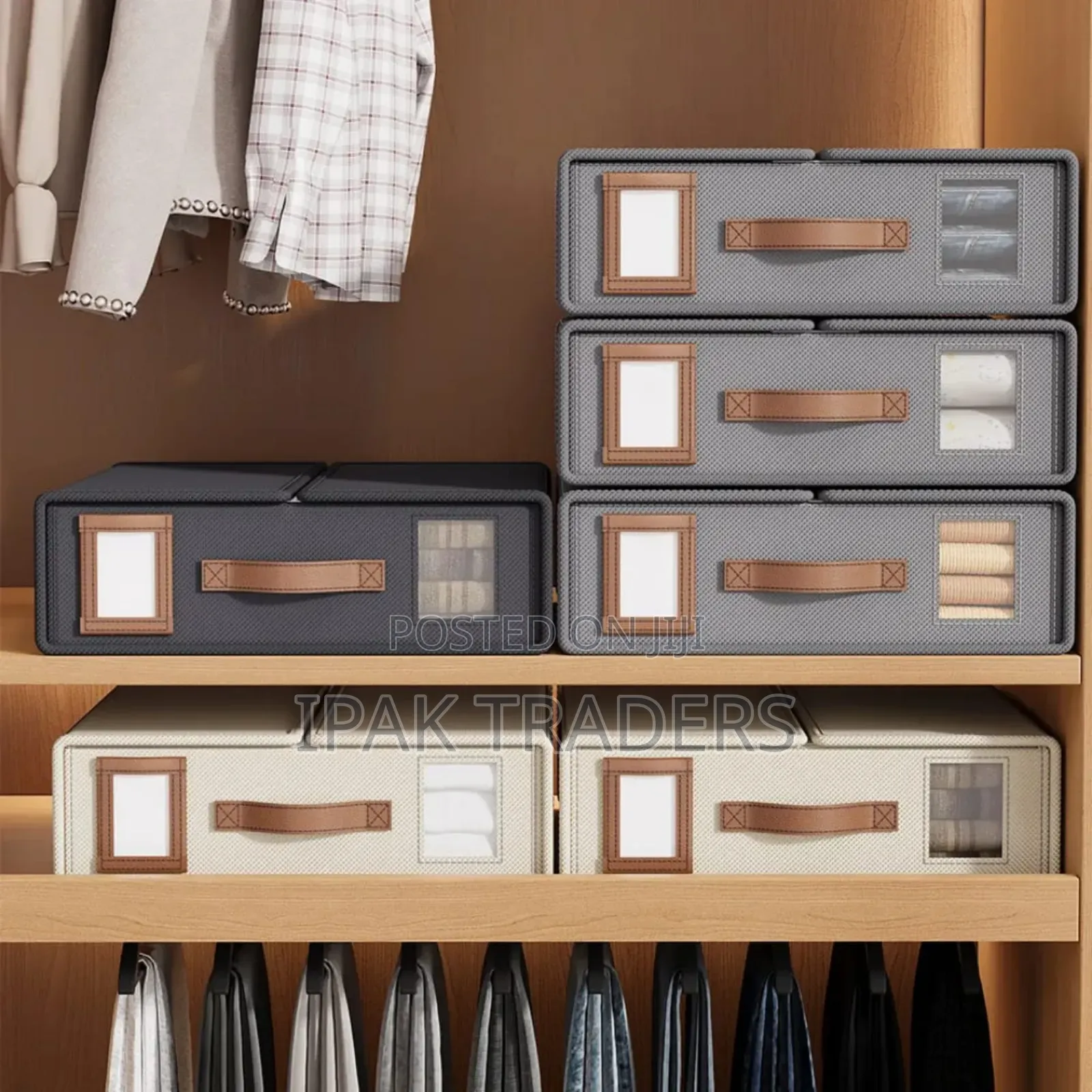 *Stackable Fabric Closet Storage Organizer Box