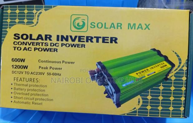 Solar Max 600w Continuous / 1200w Peak Inverter – Smart Protection