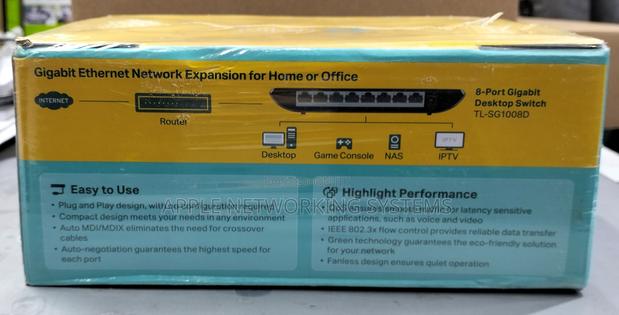 Tp-Link 8 Port Gigabit Desktop Switch Tl-Sdg1008d - thumbnail 2