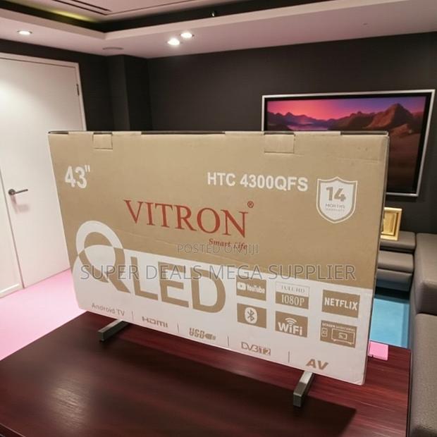 Vitron 43 Inch Qled Smart Android Tv With Netflix and Youtube - thumbnail 2