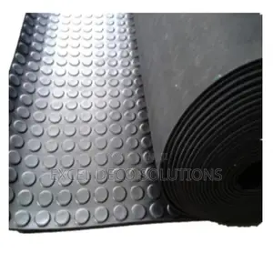 Coin Pattern Rubber Mat Anti-Slip Flooring for Wet High-Traffic Areas
