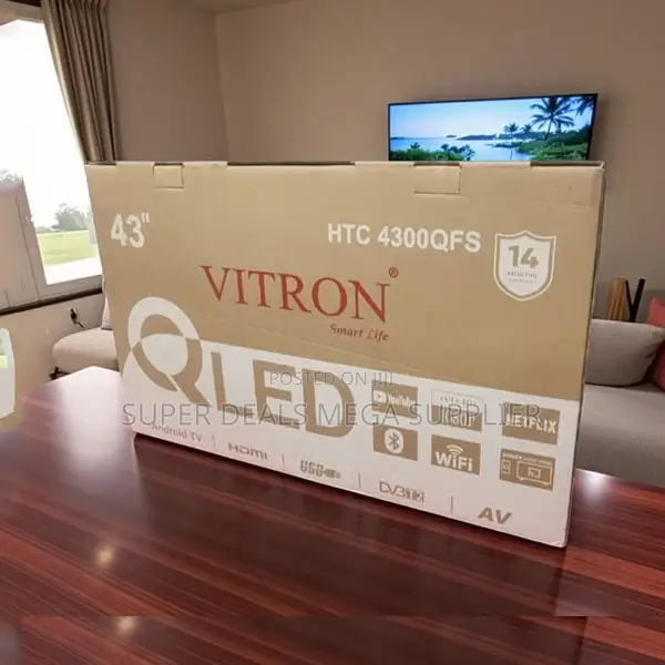 Vitron 43 Inch Qled Smart Hd Led Android Tv With Wifi Support