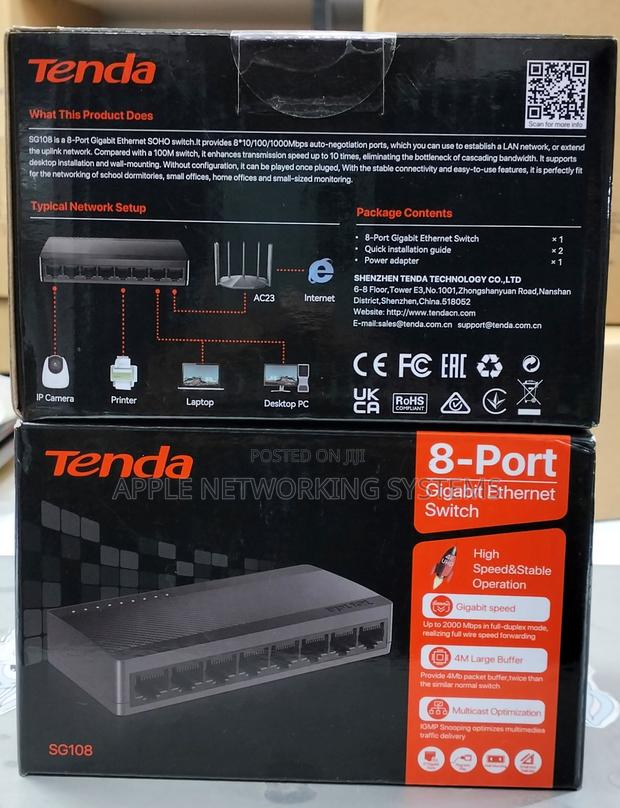 Tenda 8 Port Giganet Ethernet Switch Sg108