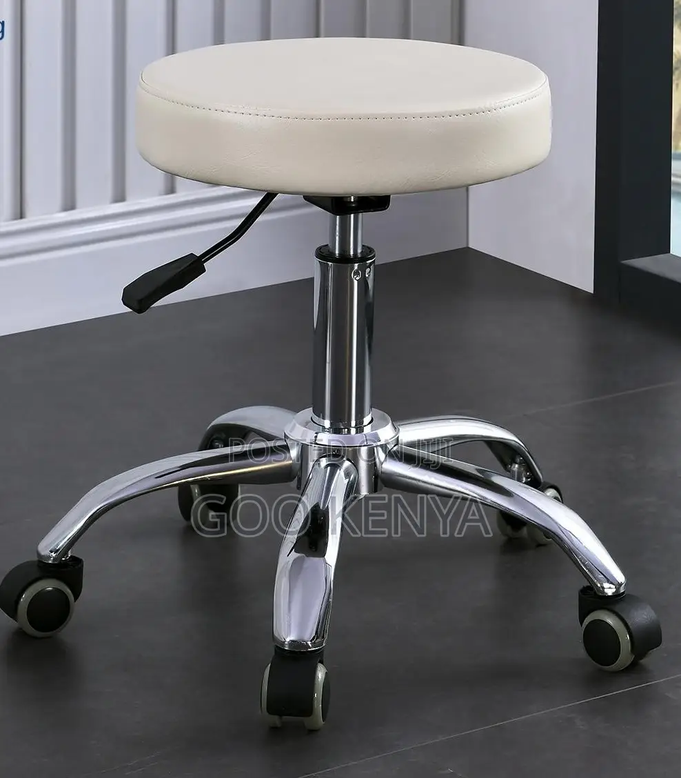 Home Stool; Adjustable Rolling Ergonomic Swivel Stool for Spa and Lab