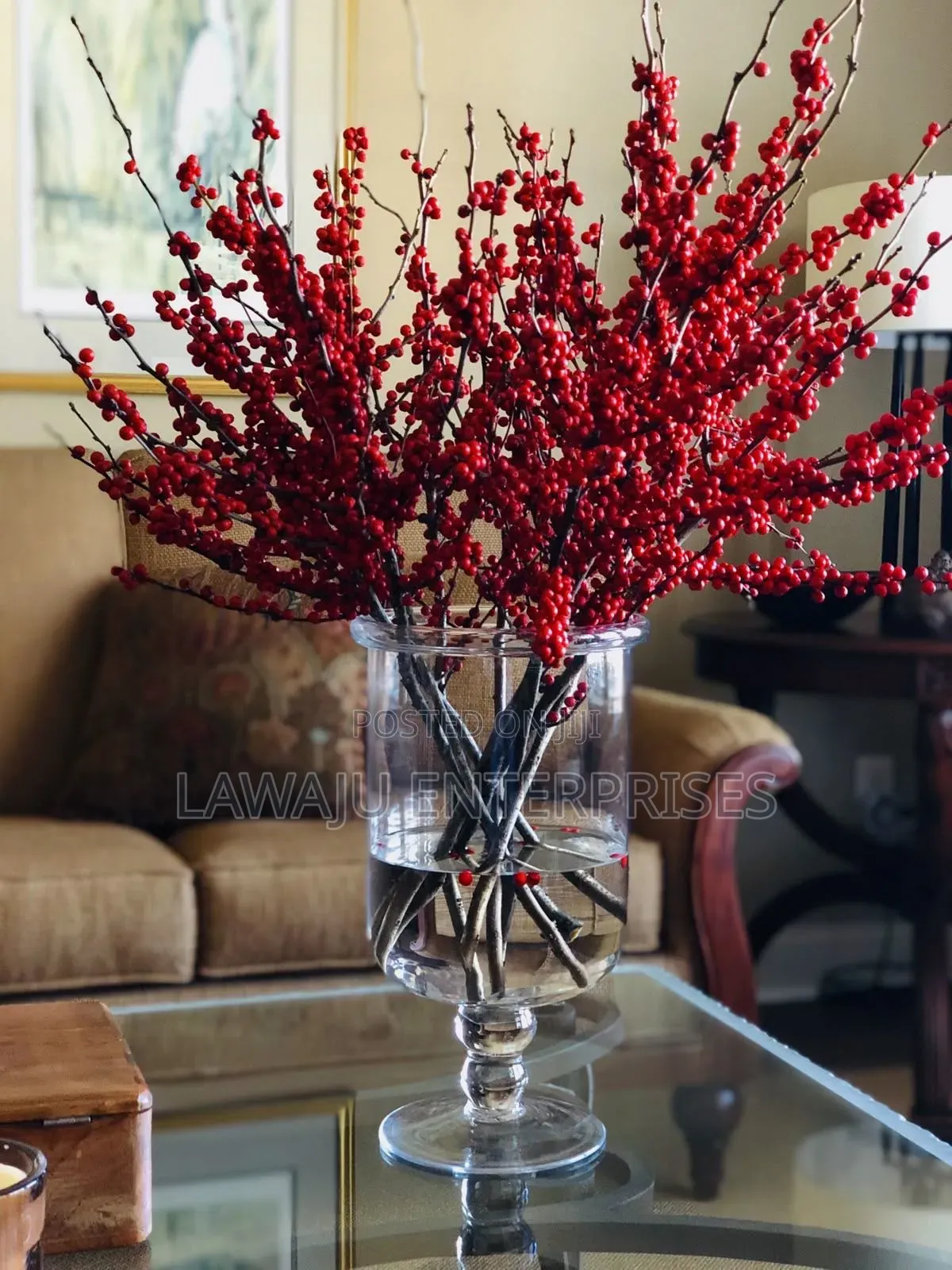 Artificial Red Berry Stems
