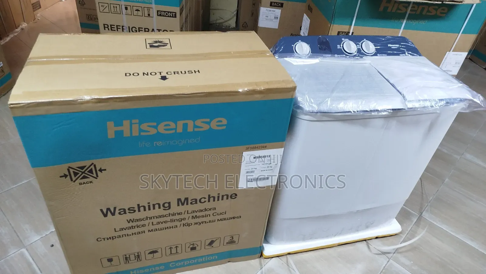 Hisense Washing Machine Twin Tub 8kg Semi-Automatic