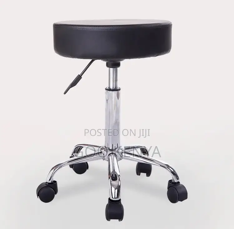 Home Stool; Adjustable Rolling Ergonomic Swivel Stool for Spa and Lab