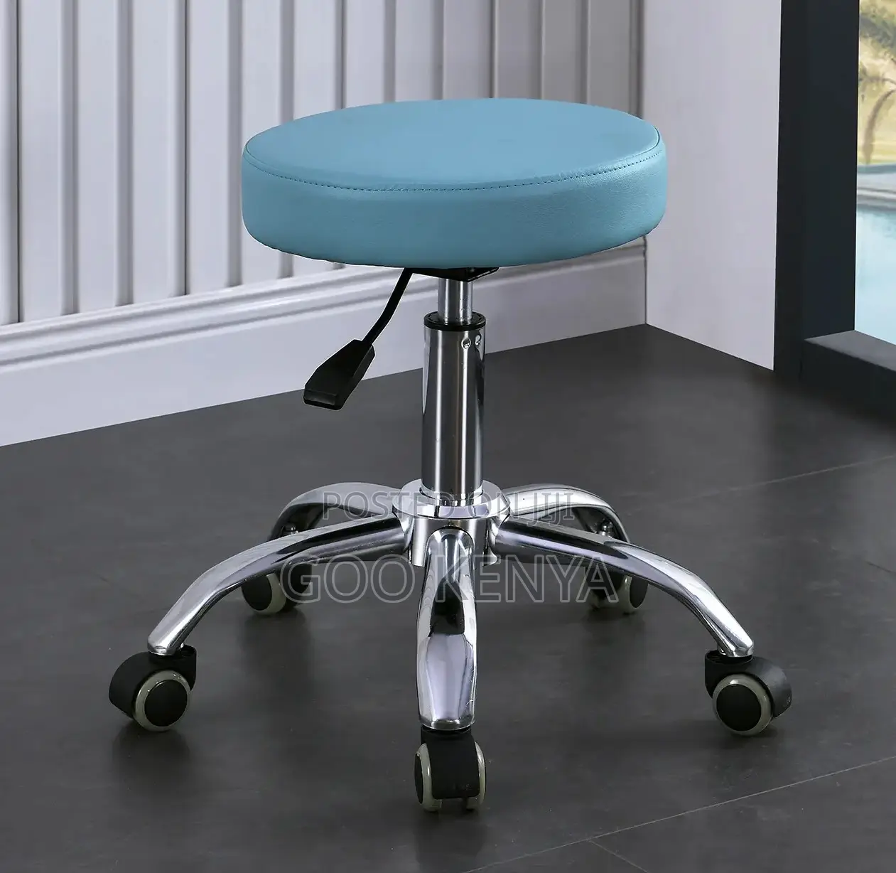Home Stool; Adjustable Rolling Ergonomic Swivel Stool for Spa and Lab
