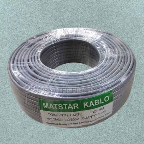 Matstar 1.5mm Twin Earth Flat PVC Electrical Wiring Cable 90m