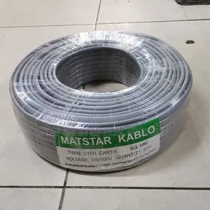 1.5mm Twin With Earth 3 Core PVC Electrical Wire 90 Metres Grey
