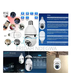 Restocked Rotating Wireless Wifi Nanny Camera Bulb