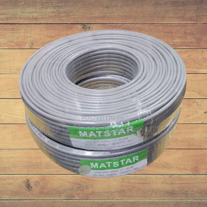 90m Matstar 1.5mm Twin With Earth PVC Insulated Flat Wiring Cable