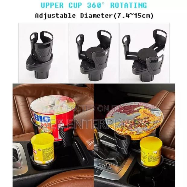 Strong Durable Expandable Dual Slot Car Cup Holder