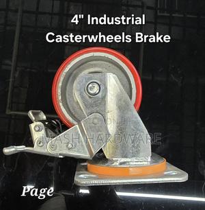 4" Industrial Caster With Brakes - main view