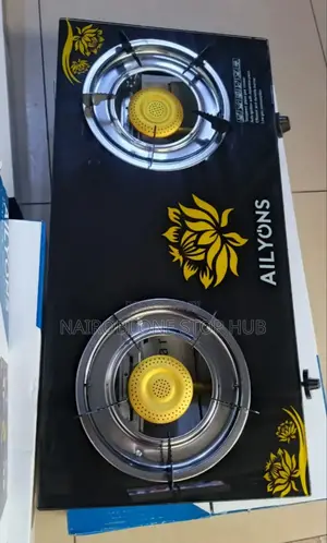Ailyons 2-Burner Table Top Gas Cooker – Stylish Floral Design