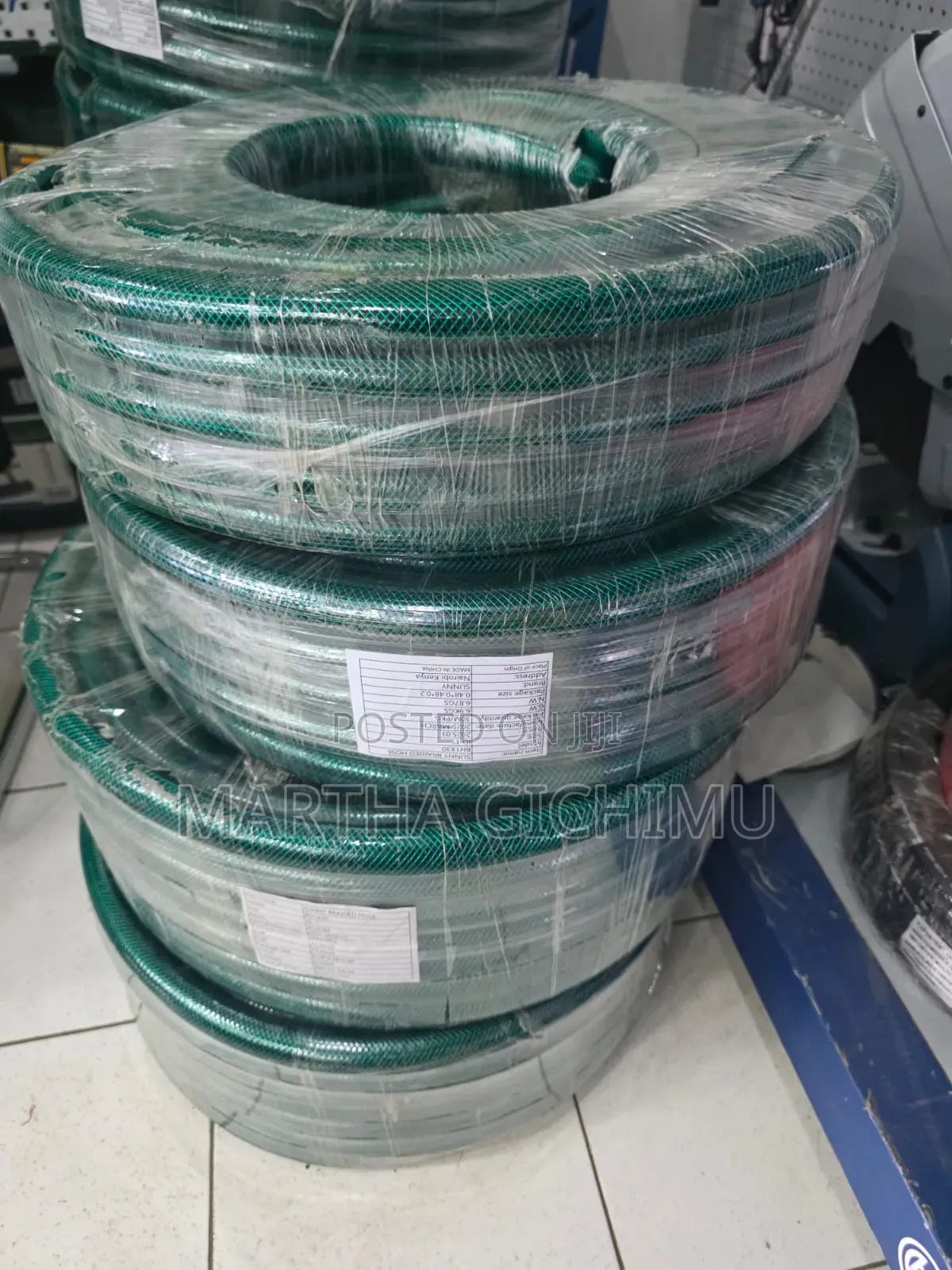 Green Braided Hose Pipe