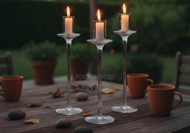 3pc Glass Candle Holders - thumbnail 5