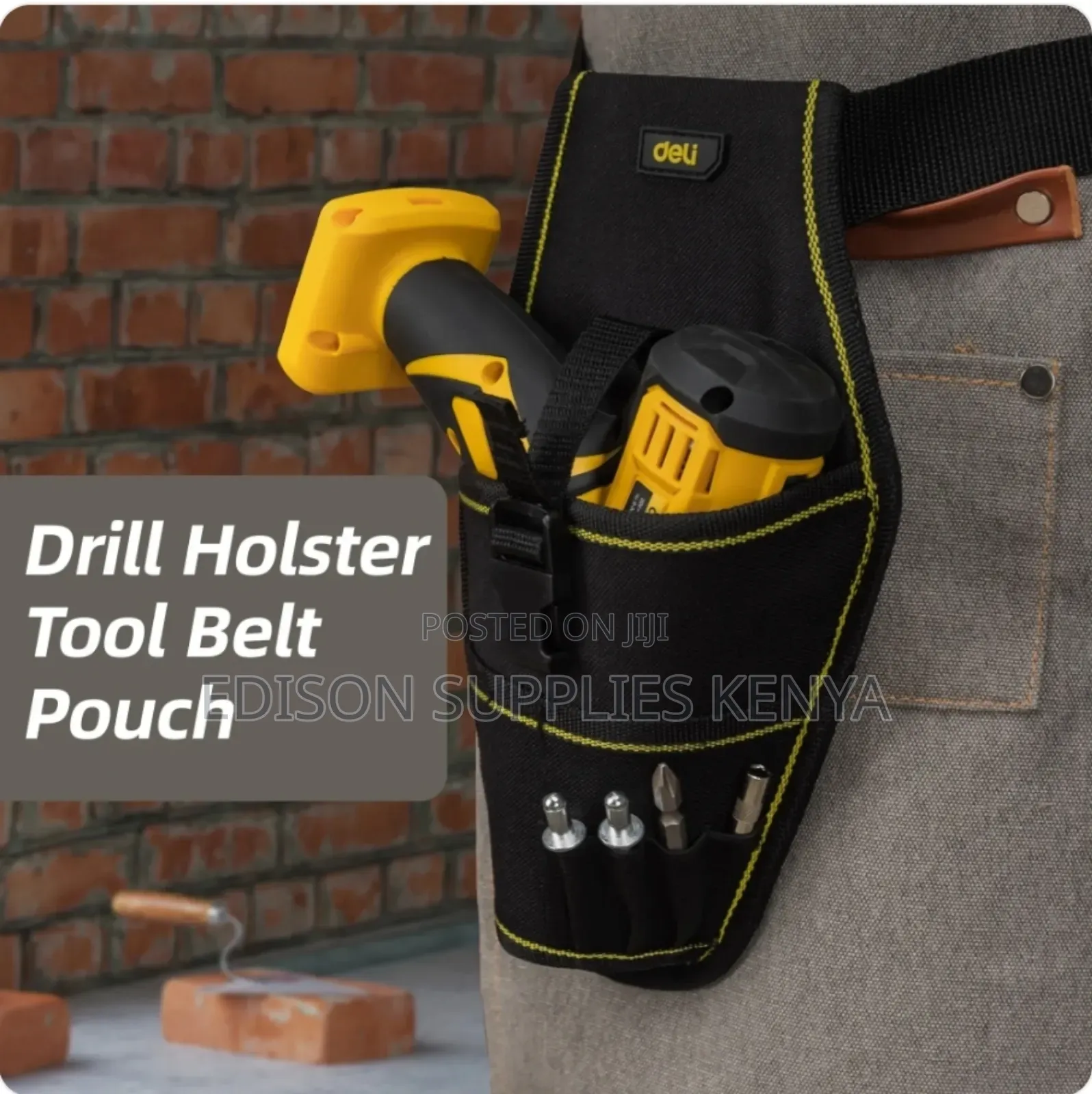 Emtop Drill Holster Tool Pouch Bag Carpenter's Belt Tools Belt Holster