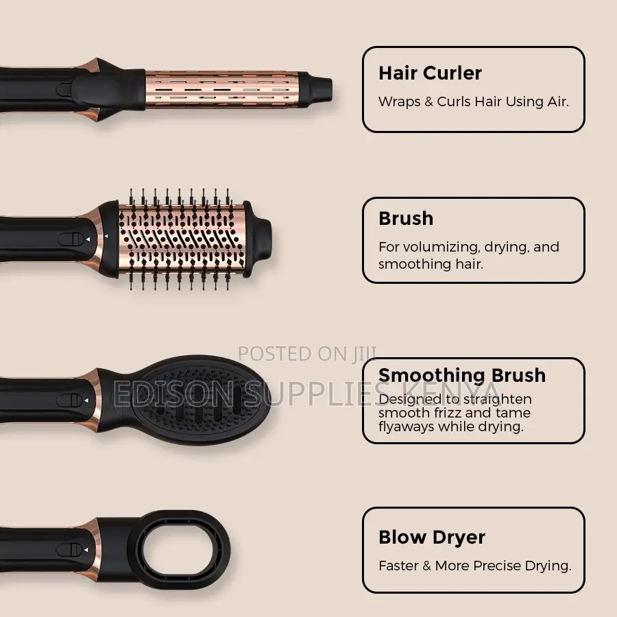 Hair Curler With Blow Dryer 4 In 1 Hair Styling Tool