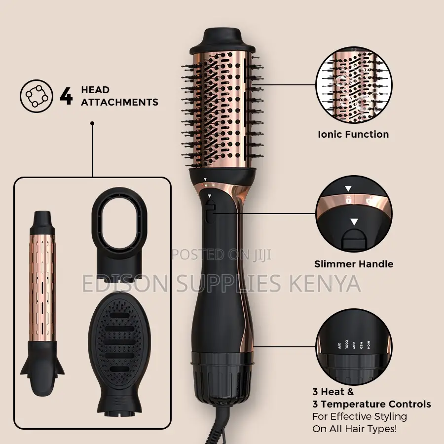 Hair Curler With Blow Dryer 4 In 1 Hair Styling Tool