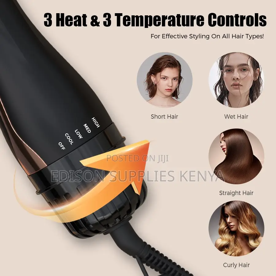 Hair Curler With Blow Dryer 4 In 1 Hair Styling Tool