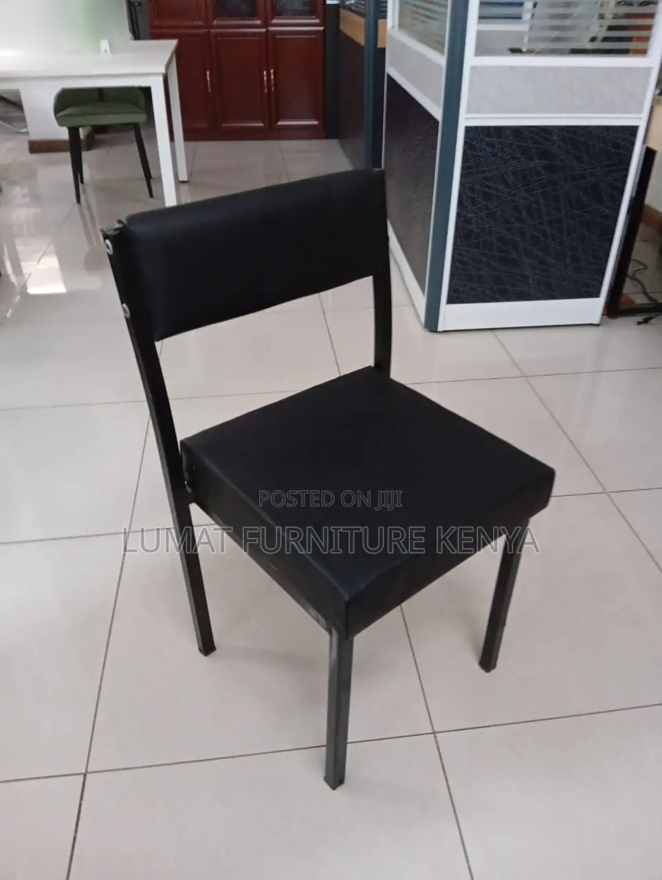 Space-Saving Black Office Chair