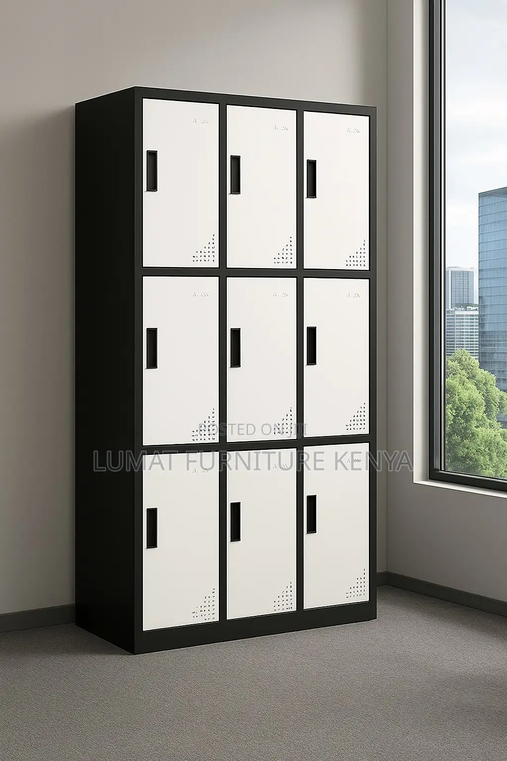 9-Slot Staff Storage Cabinet