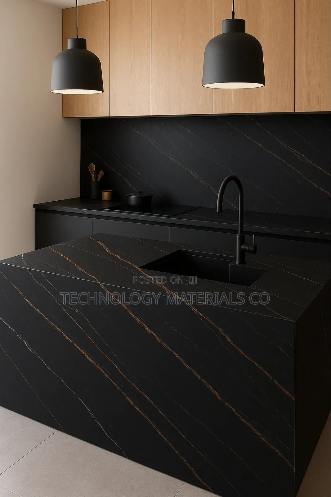New Larent Black Sintered Stone 8.8ft By 3.9ft