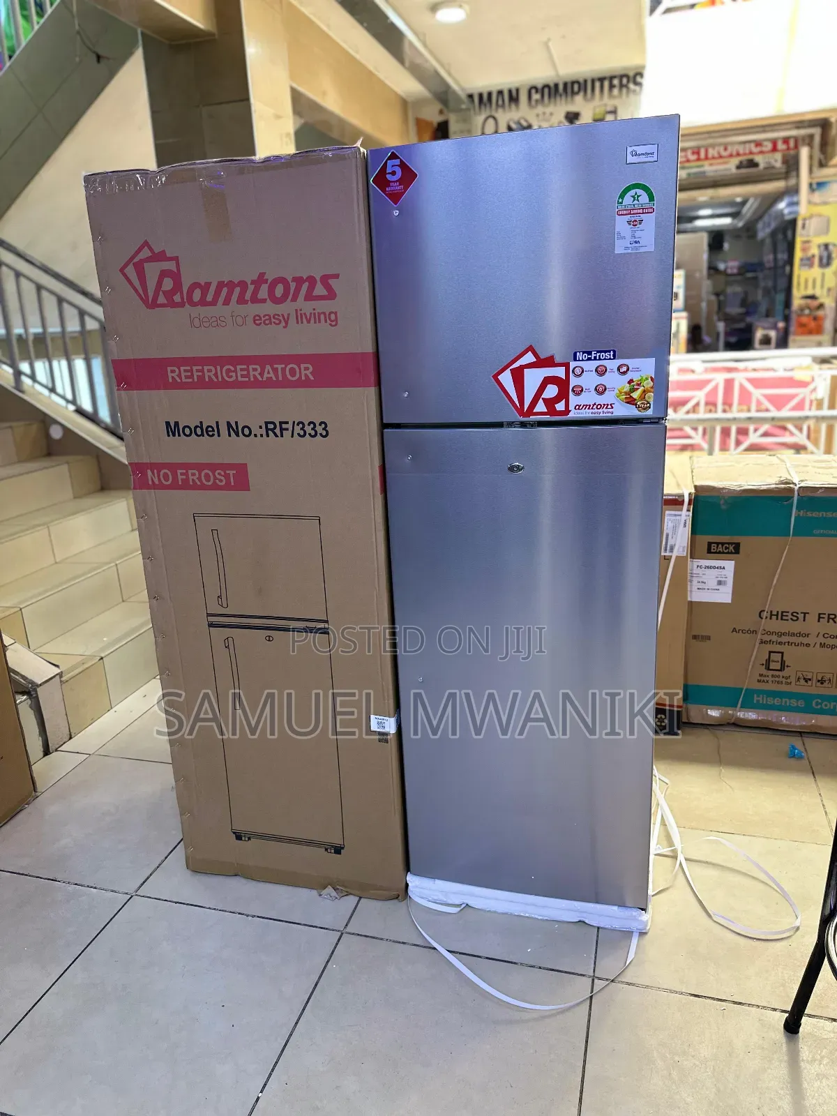 Ramtons 325 Liters Double Door No Frost Fridge- Rf/333