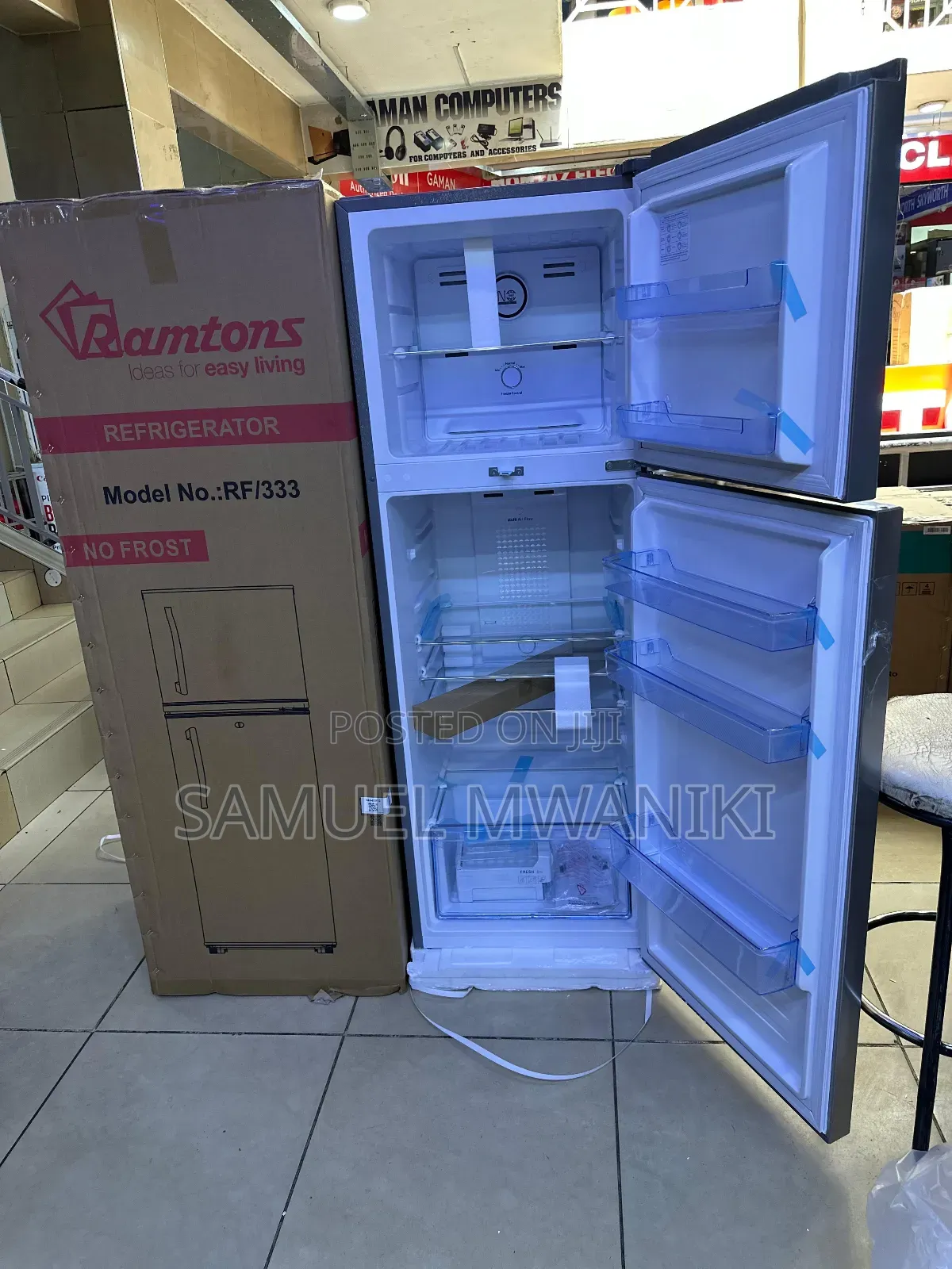 Ramtons 325 Liters Double Door No Frost Fridge- Rf/333