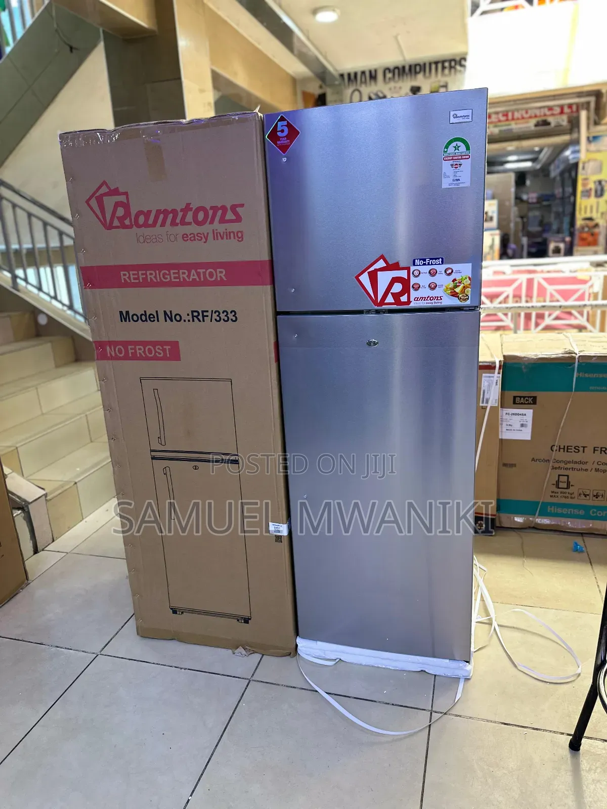 Ramtons 325 Liters Double Door No Frost Fridge- Rf/333