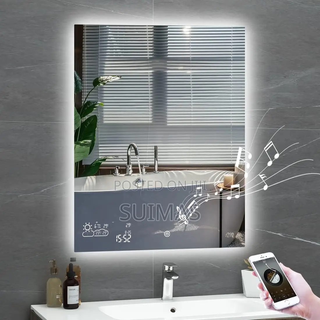 Smart Touch Led Bathroom Mirrors With Bluetooth