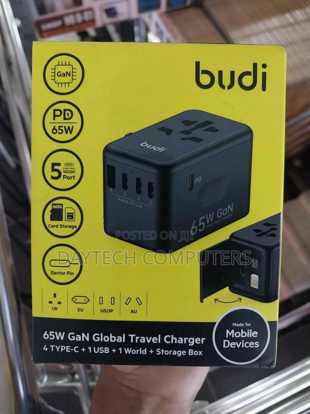 Budi 65w Global Travel Charger Adapter. - main view
