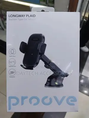 Proove Car Holder Longway Plaid Suction Type Car Mount -Black