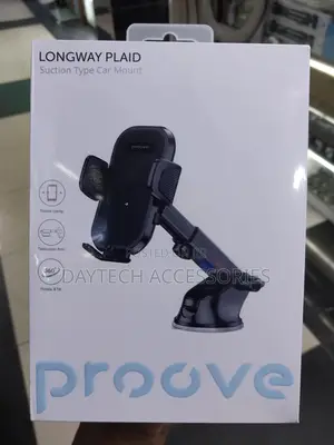 Proove Car Holder Longway Plaid Suction Type Car Mount -Black