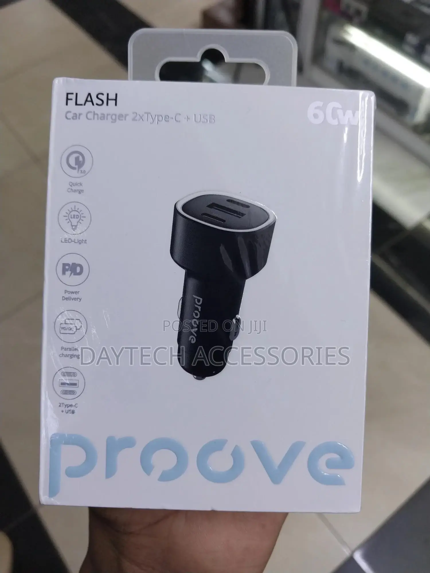 Proove Flash 60w – Car Charger for Fast Charging of Devices!