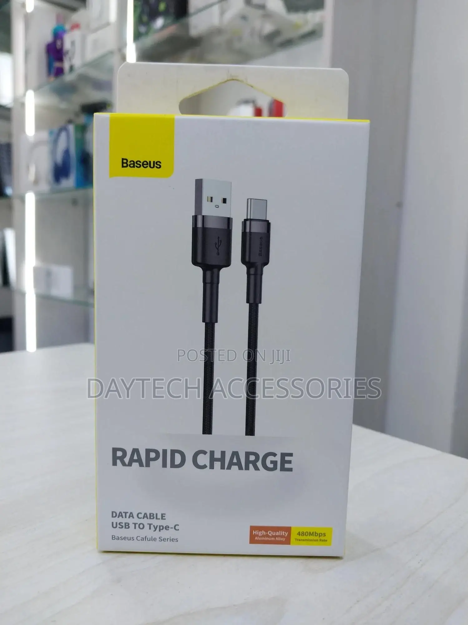 The Baseus Cafule Series Usb to Type-C Rapid Charge Data Cable.
