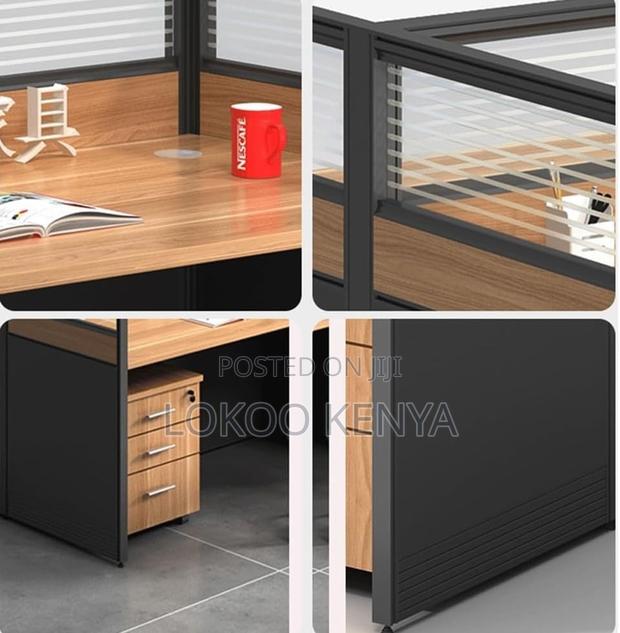 Workstation; Curved 4-Way Open View Secured Modular Workstation - thumbnail 5