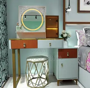 Home Dressing Table; Makeup Vanity Set With Mirror and Storage Drawer